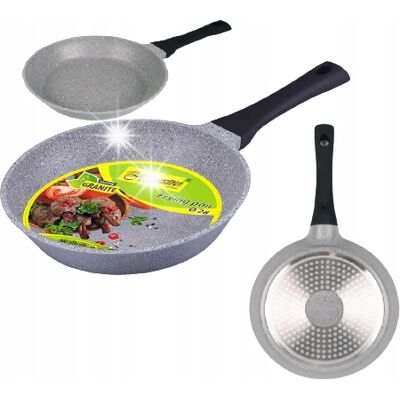Patelnia Granitowa Do Smażenia Na Gaz Indukcję 28cm Szara Maestro Mr-4028 Patelnia Granitowa Do Smażenia Na Gaz Indukcję 28cm Szara Maestro Mr-4028