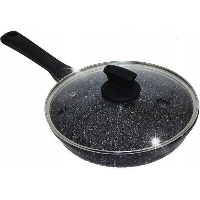 Patelnia Granitowa Z Pokrywką Indukcja Gaz 20cm Maestro Mr-1225-20 Patelnia Granitowa Z Pokrywką Indukcja Gaz 20cm Maestro Mr-1225-20