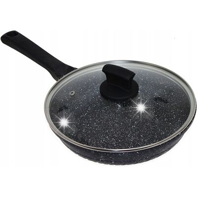 Patelnia Granitowa Z Pokrywką Indukcja Gaz 24cm Maestro Mr-1225-24 Patelnia Granitowa Z Pokrywką Indukcja Gaz 24cm Maestro Mr-1225-24