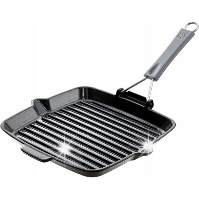 Patelnia Grillowa Zwilling Żeliwna Grilowa 24 Cm Indukcja Gaz Patelnia Grillowa Zwilling Żeliwna Grilowa 24 Cm Indukcja Gaz