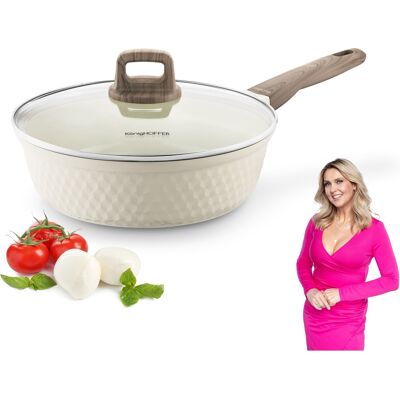 Patelnia Indukcja Z Powłoką Ceramiczną Kremowa Konighoffer Rosti 28cm Patelnia Indukcja Z Powłoką Ceramiczną Kremowa Konighoffer Rosti 28cm
