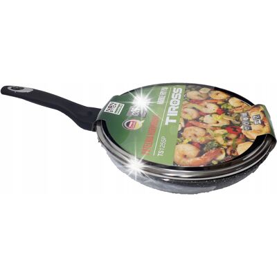 Patelnia Marmurowa Z Pokrywką 26cm Na Gaz Indukcja Nieprzywierająca Tiross Patelnia Marmurowa Z Pokrywką 26cm Na Gaz Indukcja Nieprzywierająca Tiross