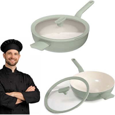 Patelnia Wok Z Pokrywką Berghoff Balance Sage 32cm Patelnia Wok Z Pokrywką Berghoff Balance Sage 32cm