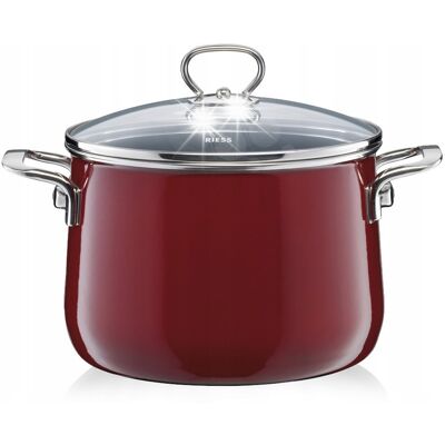 Ries Rosso Riess Garnek Z Pokrywą 6,5l 24cm Emalia Kwarcowa Austria Ries Rosso Riess Garnek Z Pokrywą 6,5l 24cm Emalia Kwarcowa Austria