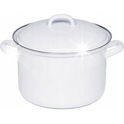 Riess Garnek Wysoki Z Pokrywą 1l 14cm Classic Weiss Emalia Kwarcowa Austria Riess Garnek Wysoki Z Pokrywą 1l 14cm Classic Weiss Emalia Kwarcowa Austria