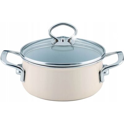 Riess Garnek Z Pokrywą 1,0l 16cm Avorio Riess Riess Garnek Z Pokrywą 1,0l 16cm Avorio Riess