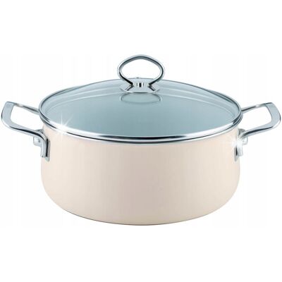 Riess Garnek Z Pokrywą 4,0l 24cm Avorio Riess Emalia Kwarcowa Austria Riess Garnek Z Pokrywą 4,0l 24cm Avorio Riess Emalia Kwarcowa Austria