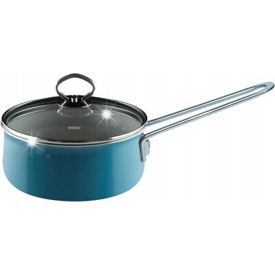 Riess Rondel Z Pokrywą 1,0l 16cm Aqua Riess Emalia Szklana Austria Riess Rondel Z Pokrywą 1,0l 16cm Aqua Riess Emalia Szklana Austria