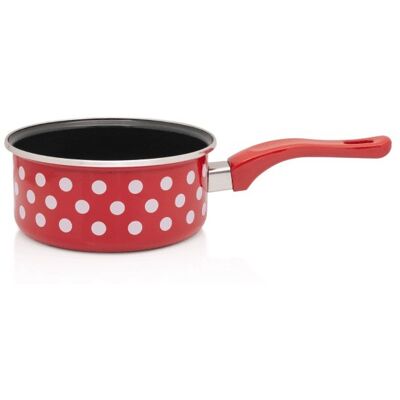 Rondel Emaliowany 16 Cm 1,5 L Czerwony Dots On Red Metalac Rondel Emaliowany 16 Cm 1,5 L Czerwony Dots On Red Metalac