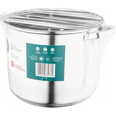 Wysoki Garnek Stalowy Na Indukcję Gaz Pokrywka Altom Design Fabio 12,5 L Wysoki Garnek Stalowy Na Indukcję Gaz Pokrywka Altom Design Fabio 12,5 L