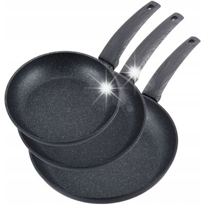 Kamille Zestaw Komplet 3 Patelni 20/24/28 Cm Patelnia Na Gaz Indukcja Patelnie Kamille Zestaw Komplet 3 Patelni 20/24/28 Cm Patelnia Na Gaz Indukcja Patelnie