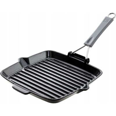 Zwilling Żeliwna Patelnia Grillowa Warzyw Ryb Mięs Indukcja 24cm + Łopatka Zwilling Żeliwna Patelnia Grillowa Warzyw Ryb Mięs Indukcja 24cm + Łopatka