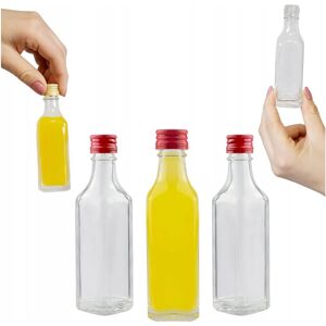 Bimberek 100x BUTELKA KĄTÓWKA 50ml + ZAKRĘTKA Mini Butelki Na Prezent Ślub Nalewki Bimberek 100x BUTELKA KĄTÓWKA 50ml + ZAKRĘTKA Mini Butelki Na Prezent Ślub Nalewki