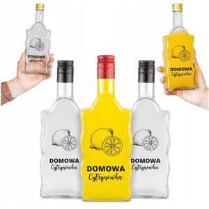 Bimberek 10X Butelki FALA 500ml nadruk DOMOWA CYTRYNÓWKA Butelki Szklane Na Nalewki Bimberek 10X Butelki FALA 500ml nadruk DOMOWA CYTRYNÓWKA Butelki Szklane Na Nalewki