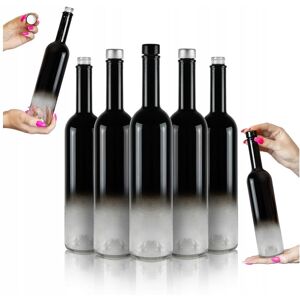 Bimberek 10x Butelki szklane FUTURA 500ml OMBRE czarno bezbarwna na Nalewki Alkohol Bimberek 10x Butelki szklane FUTURA 500ml OMBRE czarno bezbarwna na Nalewki Alkohol