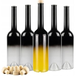 Bimberek 10x Szklane Butelki FENICE 700ml CZARNA ELEGANCKA OMBRE na Alkohol Prezent Bimberek 10x Szklane Butelki FENICE 700ml CZARNA ELEGANCKA OMBRE na Alkohol Prezent
