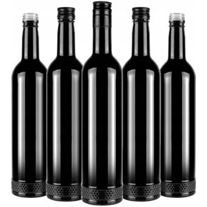 Bimberek 10x Szklane Butelki KRYSZTAŁ 500ml CZARNA ELEGANCKA na Alkohol Prezent 0,5l Bimberek 10x Szklane Butelki KRYSZTAŁ 500ml CZARNA ELEGANCKA na Alkohol Prezent 0,5l