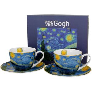 DUO 2 filiżanki do kawy herbaty Gogh porcelana gwiazdy DUO 2 filiżanki do kawy herbaty Gogh porcelana gwiazdy