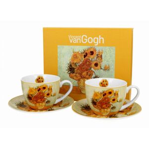 DUO 2 filiżanki do kawy herbaty Gogh porcelana kwiaty DUO 2 filiżanki do kawy herbaty Gogh porcelana kwiaty