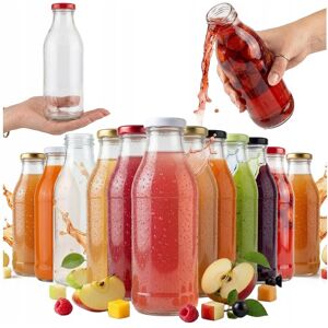 Bimberek 20szt. Butelki Na Sok KUBUŚ 500ml Szklana Butelka Na Soki + Zakrętka 20x Bimberek 20szt. Butelki Na Sok KUBUŚ 500ml Szklana Butelka Na Soki + Zakrętka 20x