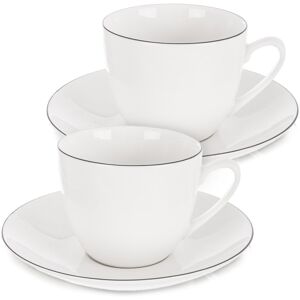 Artemis 2x Filiżanka Porcelanowa do Picia Kawy Herbaty Biała Porcelanowa 200 ml Artemis 2x Filiżanka Porcelanowa do Picia Kawy Herbaty Biała Porcelanowa 200 ml
