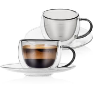 Artemis 2x Filiżanka Termiczna z Podwójną Ścianką do Kawy Espresso Filiżanki 90 ml Artemis 2x Filiżanka Termiczna z Podwójną Ścianką do Kawy Espresso Filiżanki 90 ml
