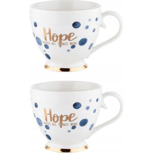 DOMOSFERA 2x KUBEK NA NÓŻCE 440 ml filiżanka na kawę herbatę napoje latte w pracy DOMOSFERA 2x KUBEK NA NÓŻCE 440 ml filiżanka na kawę herbatę napoje latte w pracy