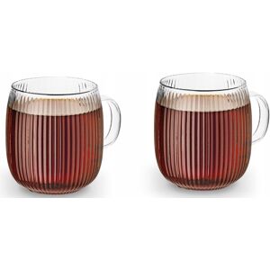 DOMOSFERA 2x SZKLANKA DO KAWY HERBATY 380 ml z uchem na napoje soki wodę cappuccino DOMOSFERA 2x SZKLANKA DO KAWY HERBATY 380 ml z uchem na napoje soki wodę cappuccino