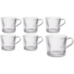 Banquet 6x 400 ml KUBEK FILIŻANKA szklanka w paski na herbatę kawę latte desery Banquet 6x 400 ml KUBEK FILIŻANKA szklanka w paski na herbatę kawę latte desery