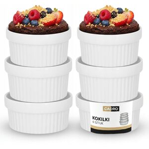 Cadro 6x Kokilki do zapiekania żaroodporne miseczki naczynia ceramiczne 260 ml Cadro 6x Kokilki do zapiekania żaroodporne miseczki naczynia ceramiczne 260 ml