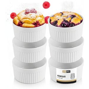 Cadro 6x Kokilki naczynie do zapiekania żaroodporne okrągłe miski miseczki 200 ml Cadro 6x Kokilki naczynie do zapiekania żaroodporne okrągłe miski miseczki 200 ml