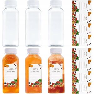 Inny producent 6X PLASTIKOWE BUTELKI NA SOKI NAPOJE WODĘ WIELOKROTNEGO UŻYTKU +NAKLEJKI Inny producent 6X PLASTIKOWE BUTELKI NA SOKI NAPOJE WODĘ WIELOKROTNEGO UŻYTKU +NAKLEJKI