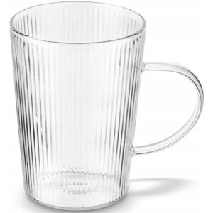 DOMOSFERA 6x SZKLANKA DO KAWY HERBATY wysoka z uchem LATTE 440 ml cappuccino KUBEK DOMOSFERA 6x SZKLANKA DO KAWY HERBATY wysoka z uchem LATTE 440 ml cappuccino KUBEK