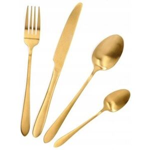 Dajar Ambition Komplet Zestaw Sztućców Madeni Gold 16El Dajar Ambition Komplet Zestaw Sztućców Madeni Gold 16El