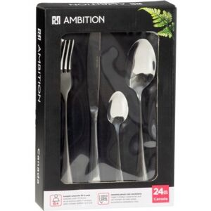 AMBITION ZESTAW SZTUĆCE CANADA SREBRNE 24set 6osób AMBITION ZESTAW SZTUĆCE CANADA SREBRNE 24set 6osób