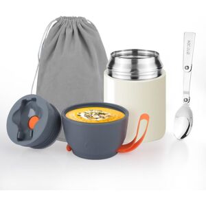 Inny producent AUROAY Termos Na Jedzenie 450ml Stalowy Pojemnik Z Łyżką I Torbą Inny producent AUROAY Termos Na Jedzenie 450ml Stalowy Pojemnik Z Łyżką I Torbą