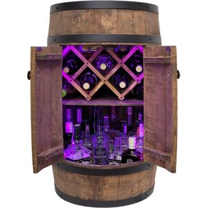 Inny producent Barek Beczka Drewniana Z Drzwiami, Półką I Rozkładanym Leżakiem Na Butelki Z Winem Wenge Led Rgb Inny producent Barek Beczka Drewniana Z Drzwiami, Półką I Rozkładanym Leżakiem Na Butelki Z Winem Wenge Led Rgb