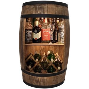 Inny producent Barek Beczka Drewniana Z Półką I Rozkładanym Leżakiem Na Butelki Z Winem Led Wenge Inny producent Barek Beczka Drewniana Z Półką I Rozkładanym Leżakiem Na Butelki Z Winem Led Wenge