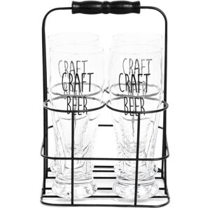 BEER SET RAYA z metalowym stojakiem, 4 szt. 0,4 l HOMLA BEER SET RAYA z metalowym stojakiem, 4 szt. 0,4 l HOMLA