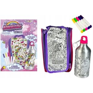 Norimpex Bidon Butelka Kreatywny + Torba Do Malowania Z Naklejkami Pisakami 500 Ml Norimpex Bidon Butelka Kreatywny + Torba Do Malowania Z Naklejkami Pisakami 500 Ml
