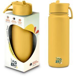 Inny producent Brosky Basic Stalowa butelka na wodę w kolorze żółtym 550ml Inny producent Brosky Basic Stalowa butelka na wodę w kolorze żółtym 550ml