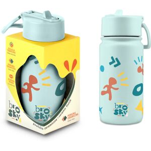 Inny producent Brosky Pattern Stalowa butelka na wodę w kolorze miętowym 450ml Inny producent Brosky Pattern Stalowa butelka na wodę w kolorze miętowym 450ml