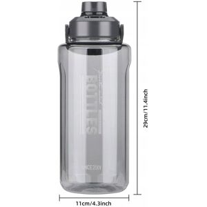 Inny producent Butelka 2 Litrowa, Szczelna Szara FITNESS SPORT Inny producent Butelka 2 Litrowa, Szczelna Szara FITNESS SPORT