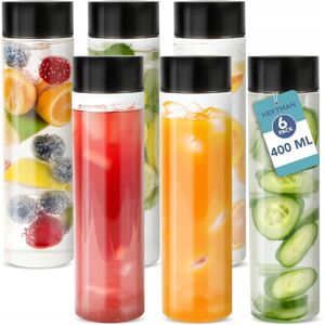 Inny producent Butelki Na Sok X6 Butelki Na Napoje Smoothie Plastikowe Z Pokrywkami 400Ml Inny producent Butelki Na Sok X6 Butelki Na Napoje Smoothie Plastikowe Z Pokrywkami 400Ml