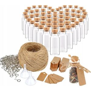 Inny producent BUTELKI SZKLANE 60X 10ML ZESTAW AKCESORIA SŁOICZKI KORKOWE Inny producent BUTELKI SZKLANE 60X 10ML ZESTAW AKCESORIA SŁOICZKI KORKOWE