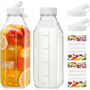 Inny producent BUTELKI SZKLANE NA SOK I NAPOJE 1 L - 2 SZT DZIOBKIEM I NAKLEJKAMI Inny producent BUTELKI SZKLANE NA SOK I NAPOJE 1 L - 2 SZT DZIOBKIEM I NAKLEJKAMI
