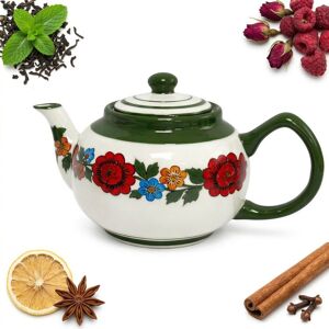 Sokomedica CERAMICZNY DZBANEK DO HERBATY ZIÓŁ Z ZAPARZACZEM W KWIATY 1 L HALINKA Sokomedica CERAMICZNY DZBANEK DO HERBATY ZIÓŁ Z ZAPARZACZEM W KWIATY 1 L HALINKA