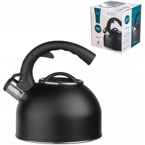 Czajnik z gwizdkiem stalowy indukcja gaz Altom Design 2,7 l czarny matowy Czajnik z gwizdkiem stalowy indukcja gaz Altom Design 2,7 l czarny matowy