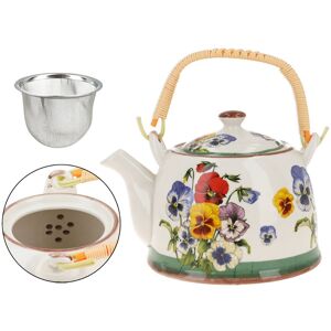 Czajnik ceramiczny z zaparzaczem - Bratki (CARMANI) Czajnik ceramiczny z zaparzaczem - Bratki (CARMANI)