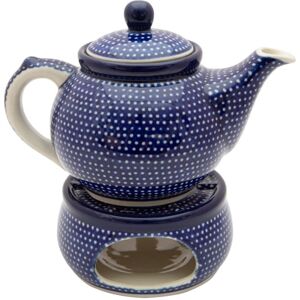 CZAJNIK do herbaty Imbryk 350 ml z podgrzewaczem - Ceramika Artystyczna Bolesławiec CZAJNIK do herbaty Imbryk 350 ml z podgrzewaczem - Ceramika Artystyczna Bolesławiec
